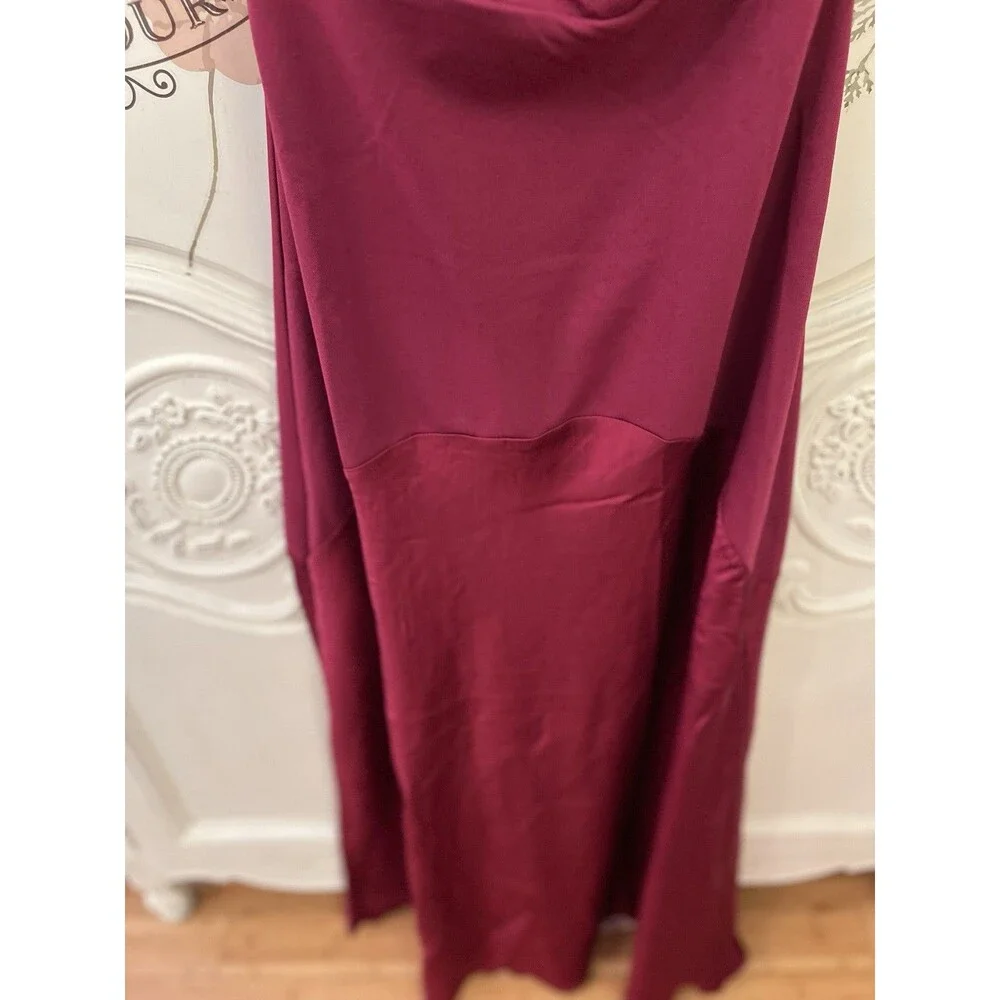 Lulus Compelling Style Plum Purple Maxi Dress Strapless A-Line Size M NWT
